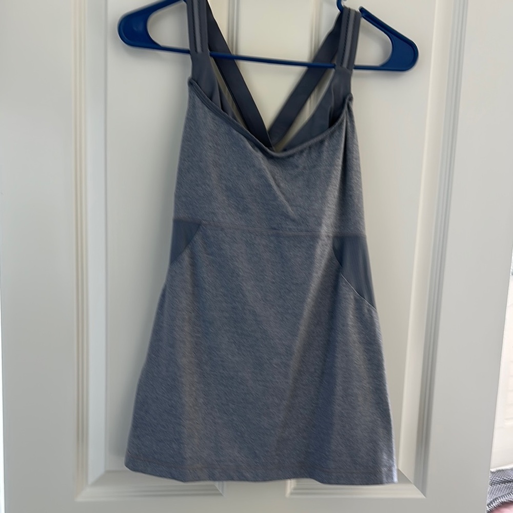 Gray Sleeveless Dress with Strappy Back